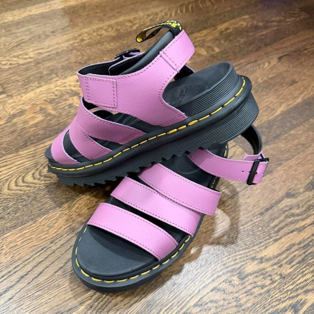 dr. martens blaire sandals in pink purple (size 8 women)